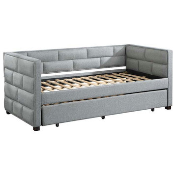 Acme Ebbo Daybed and Trundle T/T Gray Fabric