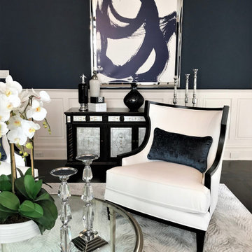 Blue and White Contemporary Conversational Seating -- Dina Pristouris