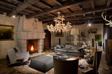 Trendy family room photo in Other