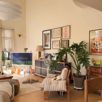 Don’t Waste Fireplace Walls! Brass Sconces > LED Strips for Sunset Layered Glow