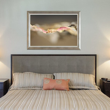 Abstract nature art in a bedroom