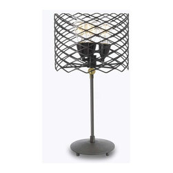 Matrix 12" Table Lamp | Oil Bronze - Table Lamps