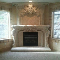 Aged Stone fireplaces - Indoor Fireplaces