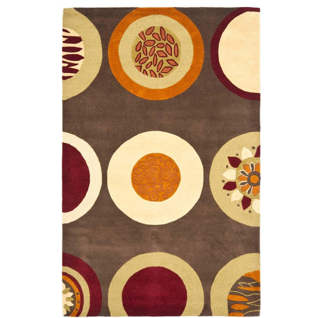 Safavieh Soho Soh835A Rug, Brown/Multi, 5'0"x8'0"