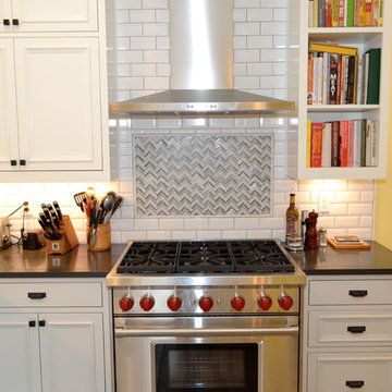 Spacious white kitchen
