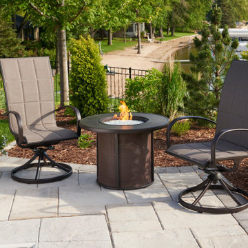 Brown Stonefire Gas Fire Pit Table
