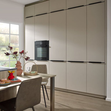 Mini Modern Kitchen in wooden Finish in Northolt, London by Kudos Interior Desig