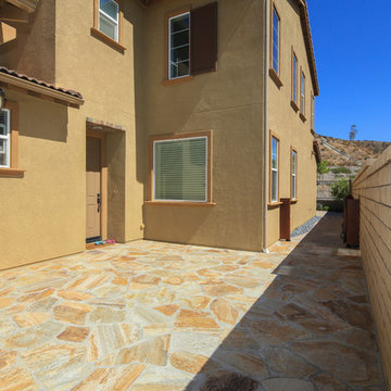 Front Entrance Patio with Flagstone.