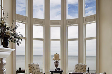 Elegant living room photo in Cleveland
