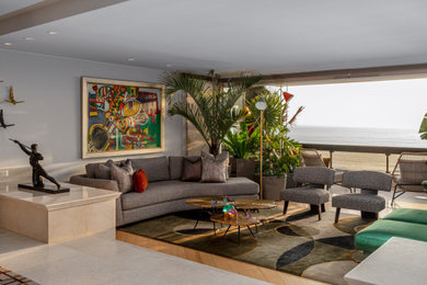 Photo of a large modern living room in Other.