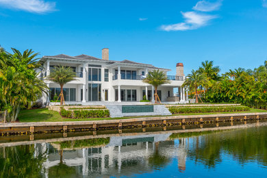 Example of a trendy exterior home design in Miami