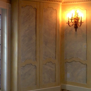 Master Bedroom Sanctuary with Faux Marble and Trompe L'oeil Panels
