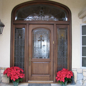 Craftsman & Traditional Leaded, Beveled & Stained Glass Entry doors & side-lites