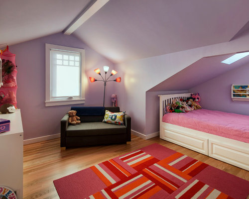 Victorian Bedroom Design Ideas, Renovations & Photos with Purple Walls