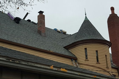 Architectural Shingle on Turret Roof in Boston, MA