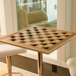 Solid Hardwood Checker Board - Game Tables