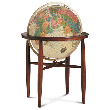 Finley, 20" Antique Illuminated Floor Globe