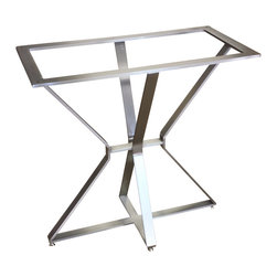 Custom Metal Home - Artemis Table Base, Rectangle, 16"x30"x29" - Table Tops And Bases