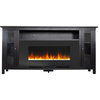 62" Whitby Farmhouse Electric Fireplace Heater With Deep Log Insert
