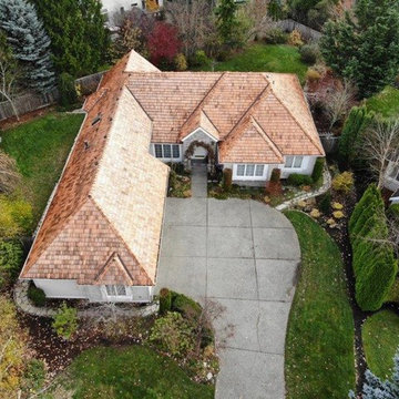 After Photo: Medium Untreated Resawn Cedar Shakes - Sammamish, WA