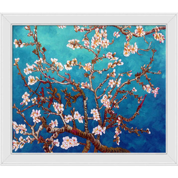 La Pastiche Branches of an Almond Tree in Blossom with Gallery White, 24" x 28"