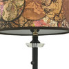 28" Crystal Lamp With Vintage Old World Maps Shade, Oil Rubbed Bronze, Single