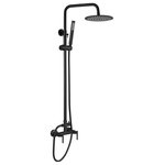 Designer Outdoor Showers - Elona Wall Mount Stainless Steel Dual Function Outdoor Shower, Matte Black - The Elona stainless steel wall mounted outdoor shower is the perfect addition to any outdoor space. Made from durable stainless steel, this shower is built to last. Available in brushed stainless steel or matte black. Easy to install thanks to the adjustable installation adapters. The Elona outdoor shower is surface mounted, making it also ideal for retrofitting your existing outdoor shower without a remodel.