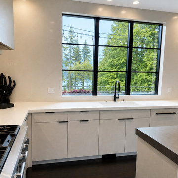 Lake Sammamish Contemporary Kitchen Remodel | European-Style Custom Cabinetry