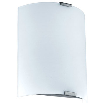 Eglo 94598A Grafik 1 Light 11"H Integrated LED Wall Sconce - Silver / White