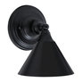 7" Matte Black Cone Metal Shade Glass