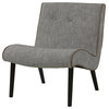 Alexis Fabric Chair With Black Legs, Wolf
