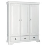 Bentley Designs - Chantilly White Triple Wardrobe - Chantilly White Painted Triple Wardrobe offers a contemporary rework of classic French styling which effortlessly combines bold character with subtle attention to detail that results in a range that is, quite simply, beautiful. Chantilly is an exquisitely grand range that will add an opulent touch to any room.