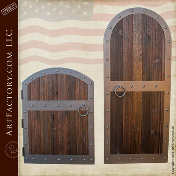 Iron Bar and Wood Entry Gate