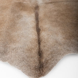 Luxury Natural Cowhide Area Rug,Handmade,Gray-Brown-Black, White, Large 7'7"x7'2 - Area Rugs