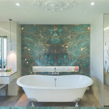 Salle de bain en marbre Amazonite