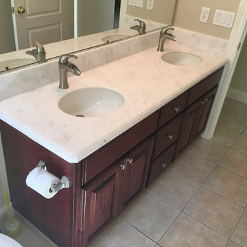 Beautiful Kitchen & Bathroom Cabinetry Refacing - See in Stages