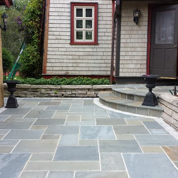 Mortared Bluestone Courtyard