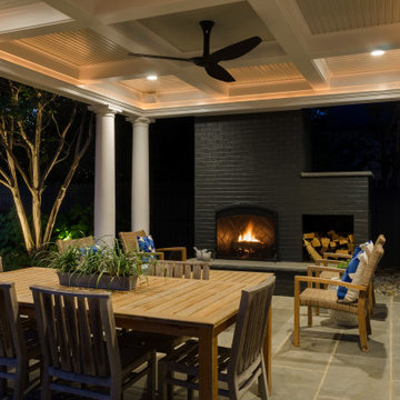 Downtown Backyard Pavilion with Fireplace