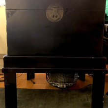 Two-Piece Asian Designed Storage Table- For Sale $125 31" (H) x 26 x 26