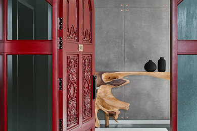 Example of a trendy entryway design in Bengaluru