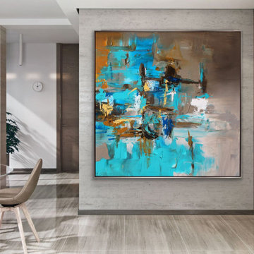 Original Handmade Modern Abstract Custom Art for Modern Contemporary Interiors
