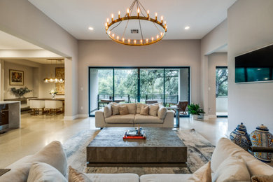 Minimalist living room photo in Austin