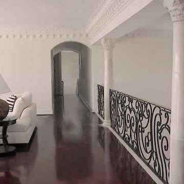 7_Curved Custom Iron Balustrade and Marble Foyer, Annandale 22003