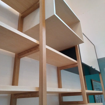 Bibliothèque sur mesure bois massif