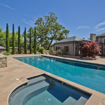 Steel Blue Iridescent Waterline Pool