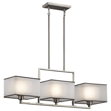 Kailey Linear Chandelier 3-Light, Brushed Nickel