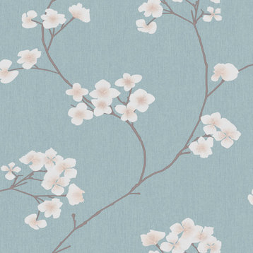 Transform Blossom Blue Peel and Stick Wallpaper