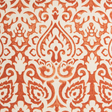 Rizzy Home T10485 Damask 22"x22" Poly Filled Pillow Orange/Natural