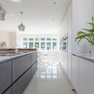 Concrete Slate and Alpine White
