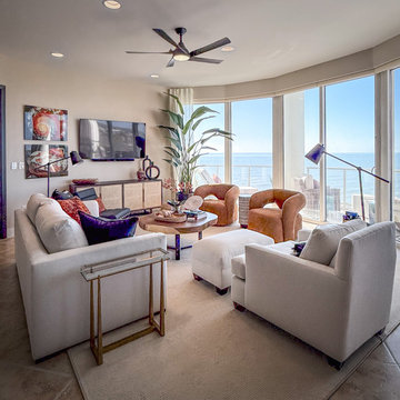 Coastal Transitional Living Room